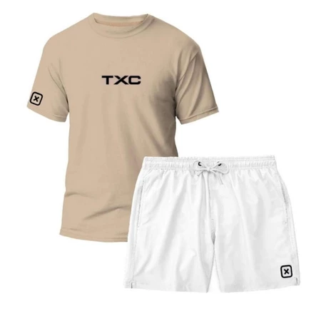 TXC COUNTRY Kit Camiseta e Short 100% Algodão Premium