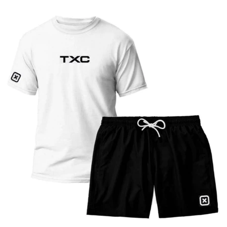 TXC COUNTRY Kit Camiseta e Short 100% Algodão Premium
