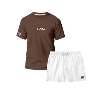 TXC COUNTRY Kit Camiseta e Short 100% Algodão Premium