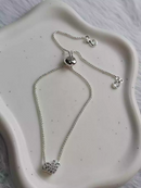 Pulseira Pandora Regulável Com pingente Coração Cravejado Prata 925