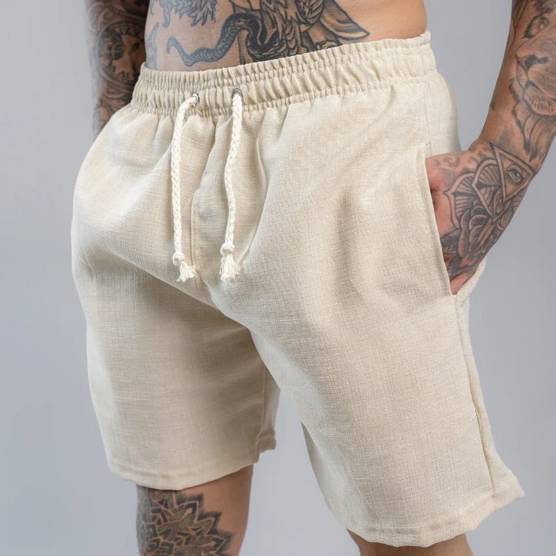 Kit Masculino Estiloso Short Linho E Camisa Gola Premium ( Compre Uma Camiseta e Ganhe um Short Grátis